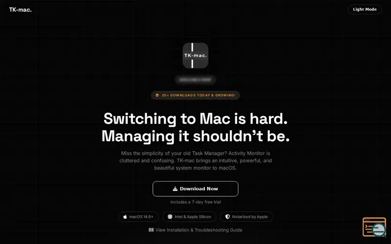 Screenshot of TK-mac