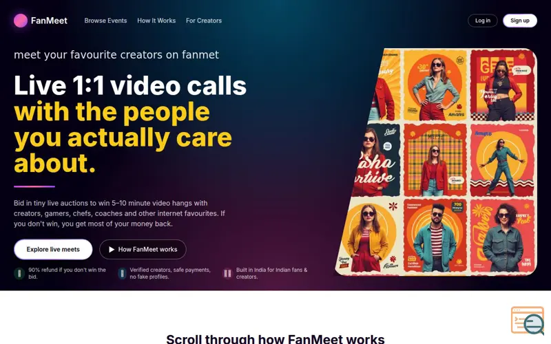Screenshot of FanMeet