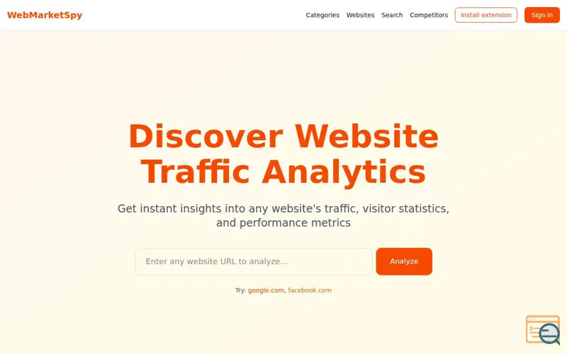 Screenshot of WebMarketSpy