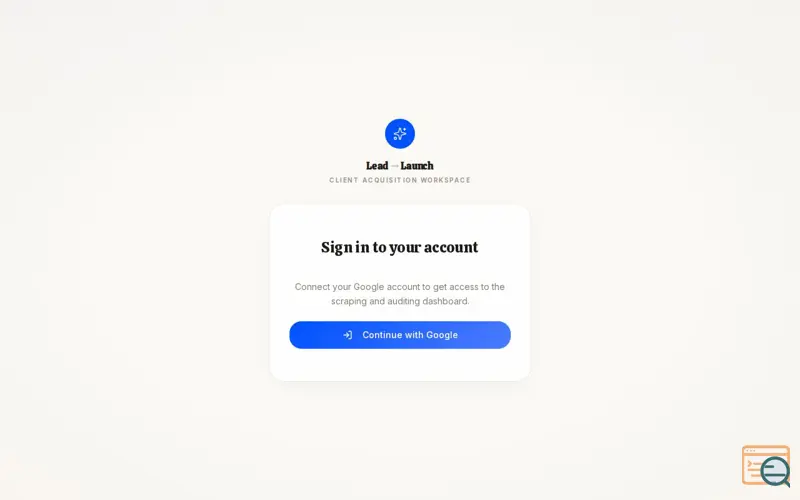 Screenshot of Leads Scrapper