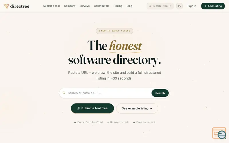 Screenshot of directree