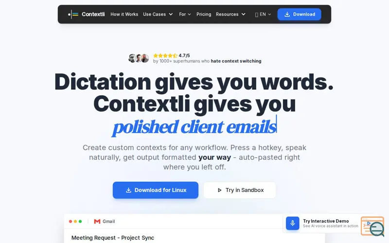 Screenshot of Contextli