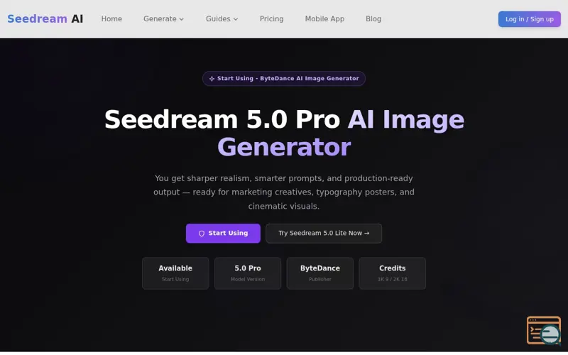 Screenshot of Seedream 5.0 Pro