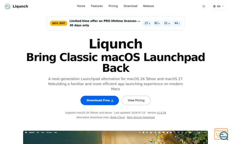 Screenshot of Liqunch