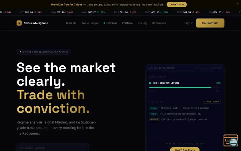 Screenshot of Nexus Intelligence