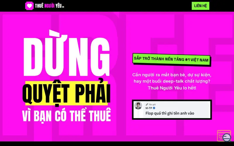 Screenshot of Thuê Người Yêu