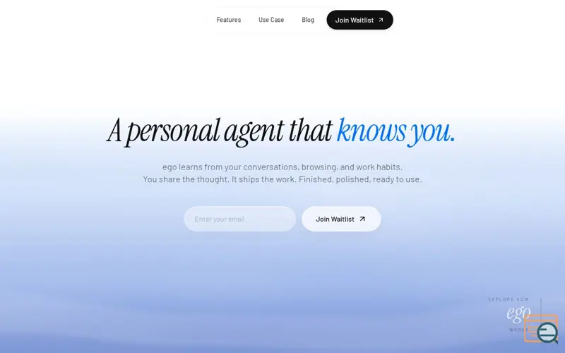 Screenshot of personal agent