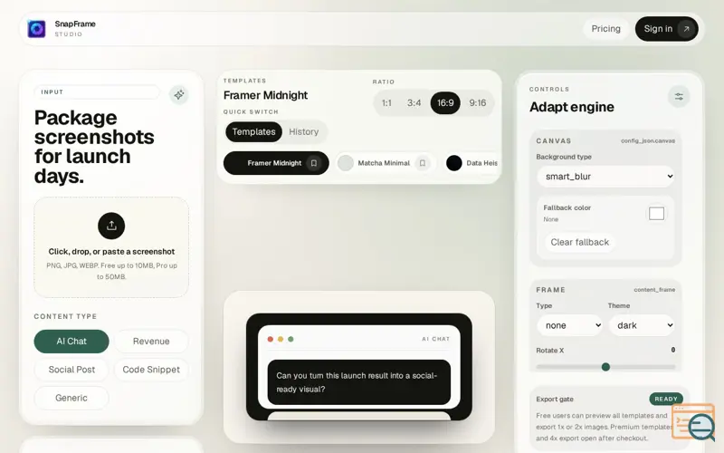 Screenshot of SnapFrame