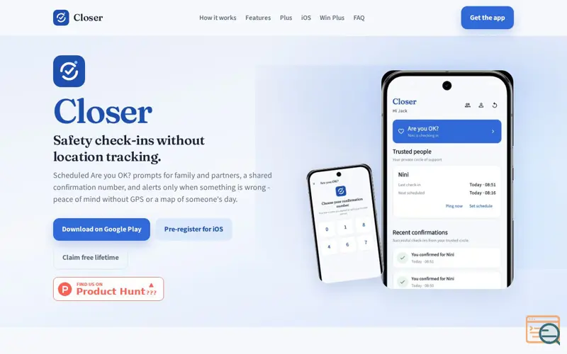 Screenshot of Closer