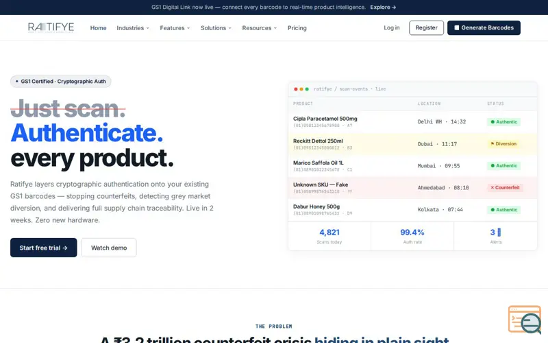 Screenshot of Ratifye