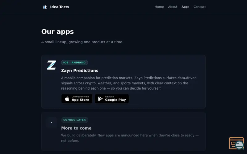 Screenshot of Zayn Predictions