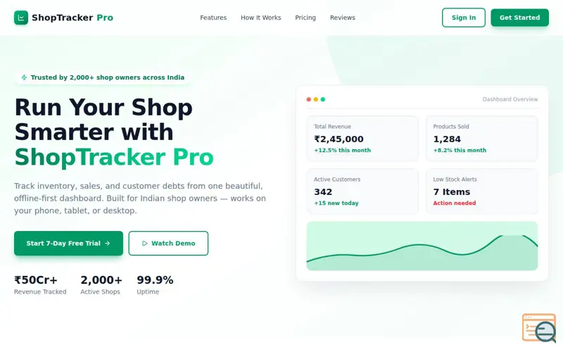 Screenshot of ShopTracker