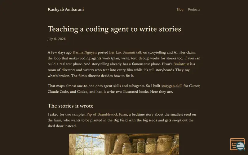 Screenshot of Kashyab