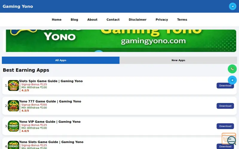 Screenshot of Gaming Yono