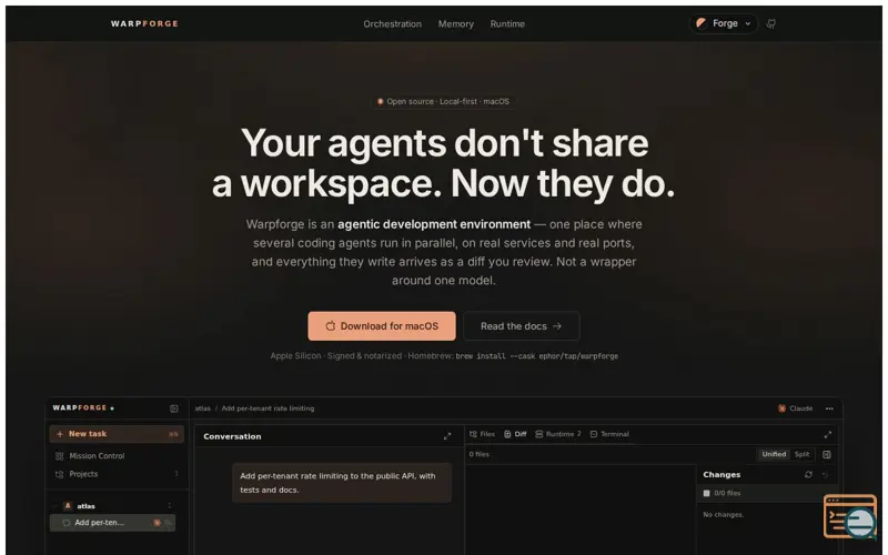 Screenshot of Warpforge