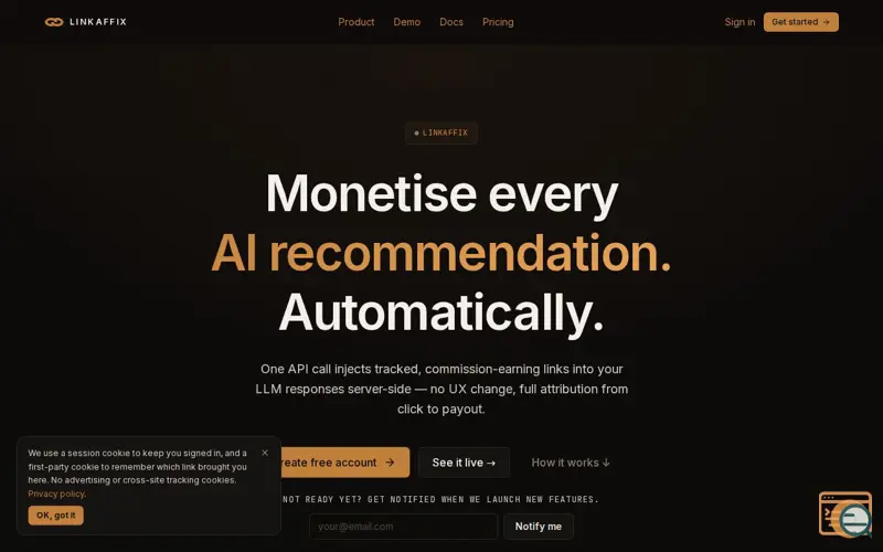 Screenshot of LinkAffix