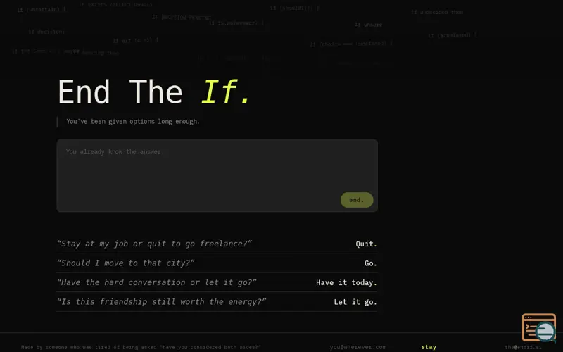 Screenshot of endif.ai