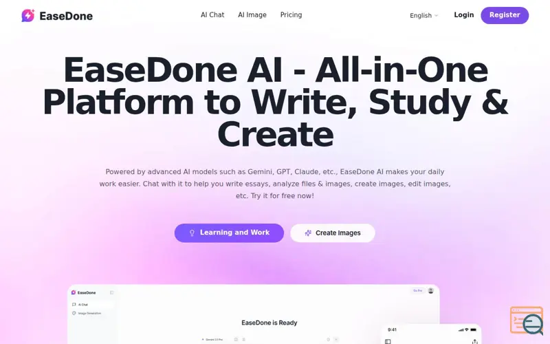 Screenshot of EaseDone AI