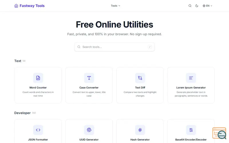 Screenshot of Fast Way Tools