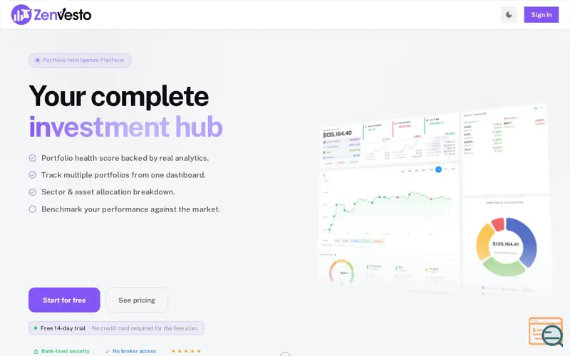 Screenshot of Zenvesto