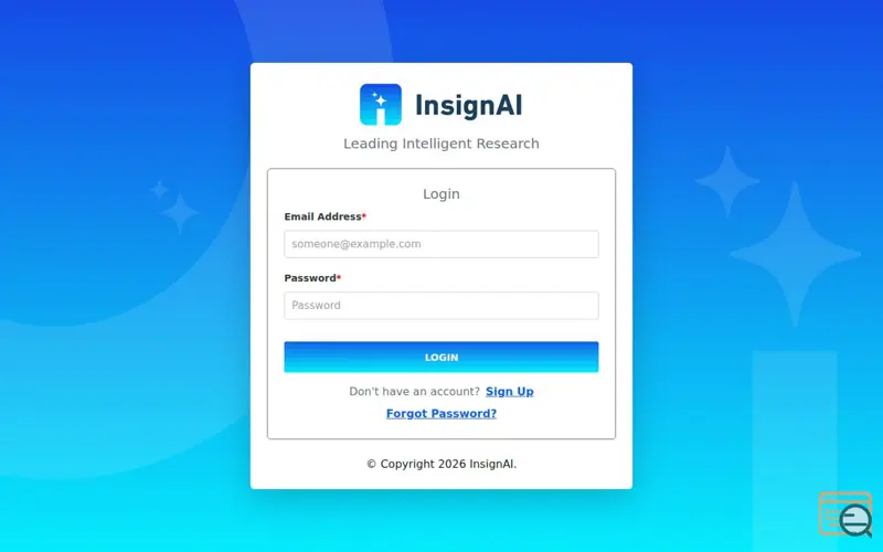 Screenshot of InsignAI