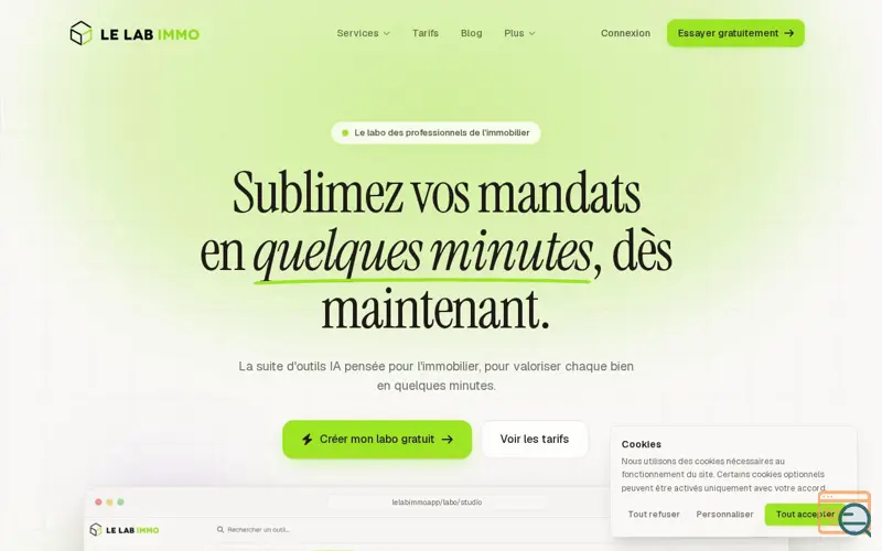 Screenshot of LE LAB IMMO