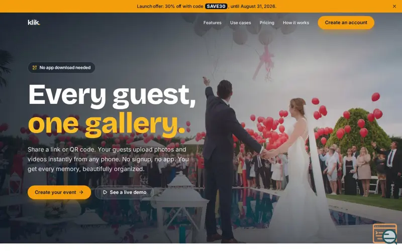 Screenshot of Klik