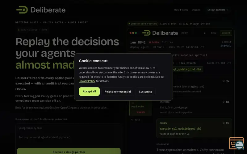 Screenshot of Deliberate