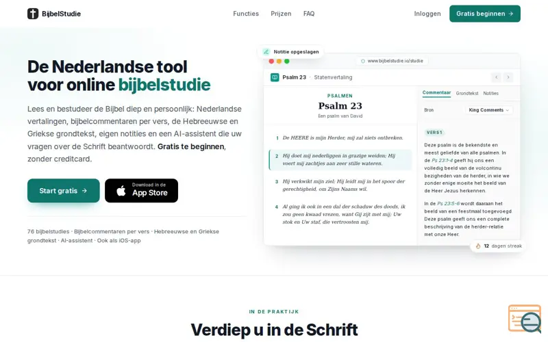 Screenshot of BijbelStudie