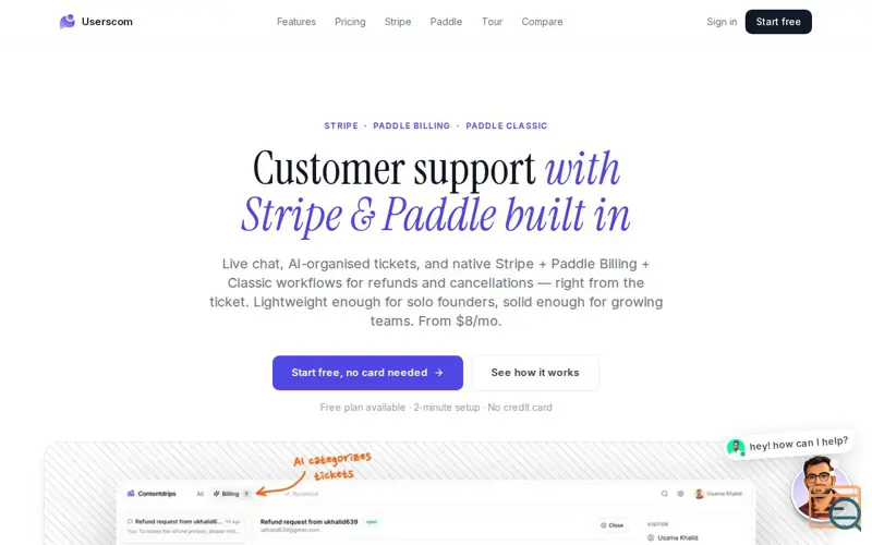 Screenshot of Userscom