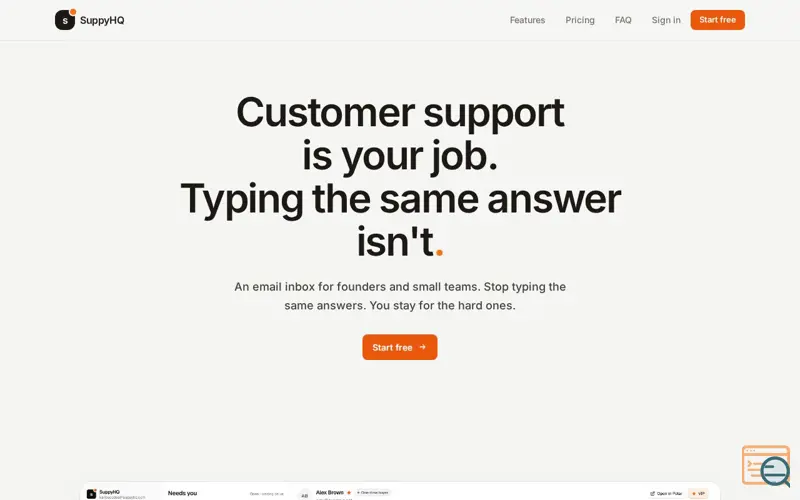 Screenshot of SuppyHQ