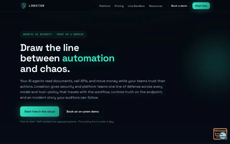 Screenshot of Lineation