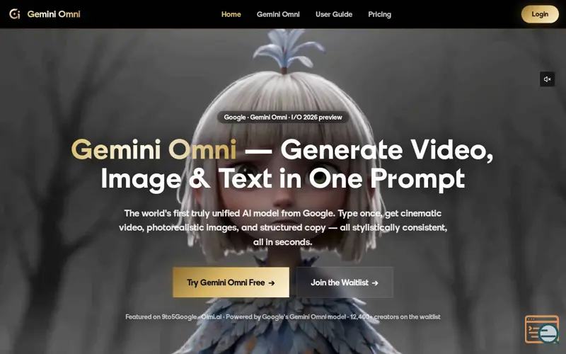 Screenshot of Gemini Omni
