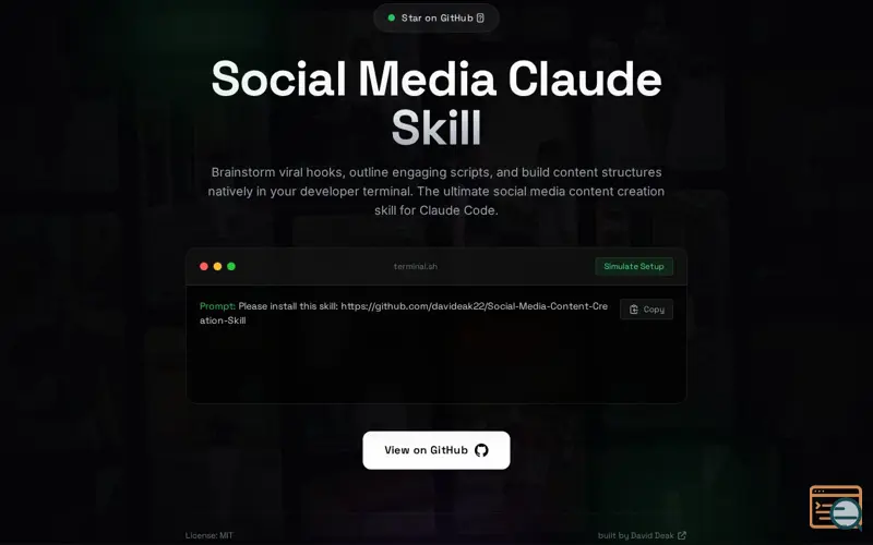 Screenshot of Social Media Claude Skill