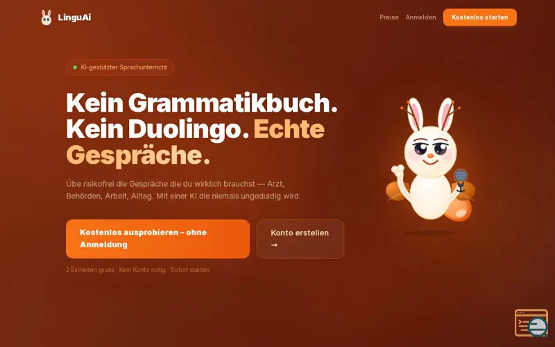 Screenshot of LinguAi