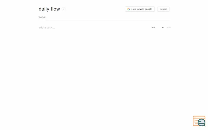 Screenshot of Daily Flow