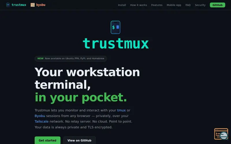 Screenshot of Trustmux