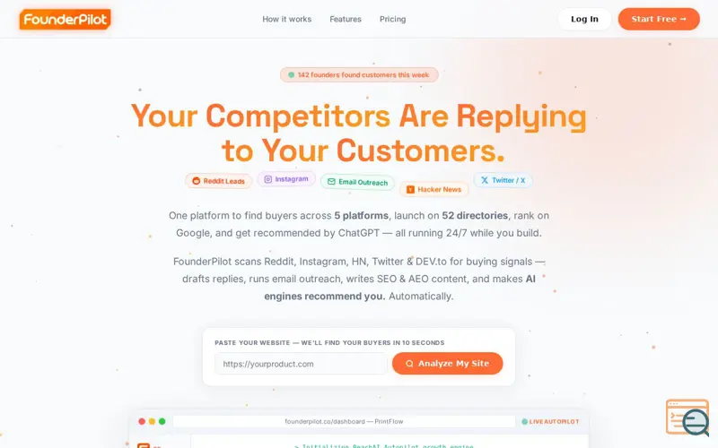 Screenshot of FounderPilot