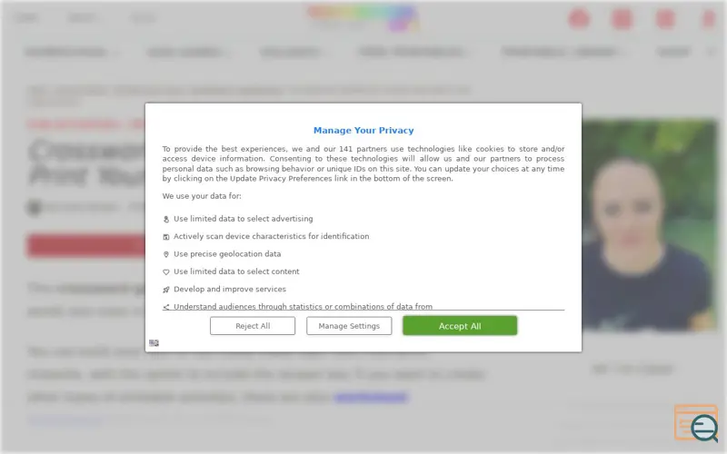 Screenshot of Crossword Generator, a launch using DNSSmartHost
