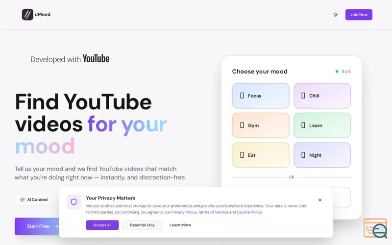 Screenshot of uMood