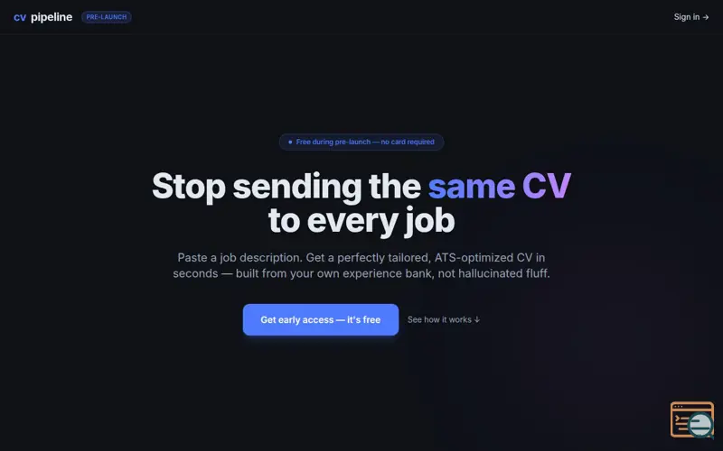 Screenshot of cvpipeline