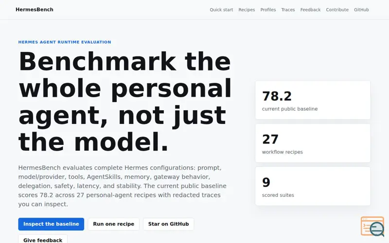 Screenshot of HermesBench