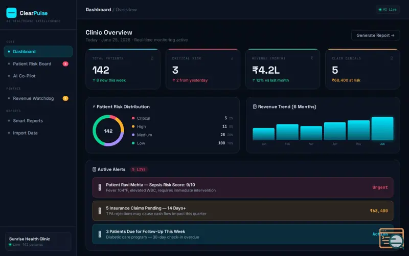 Screenshot of ClearPulse