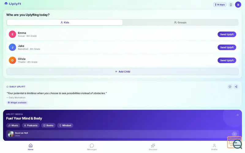 Screenshot of Uplyft