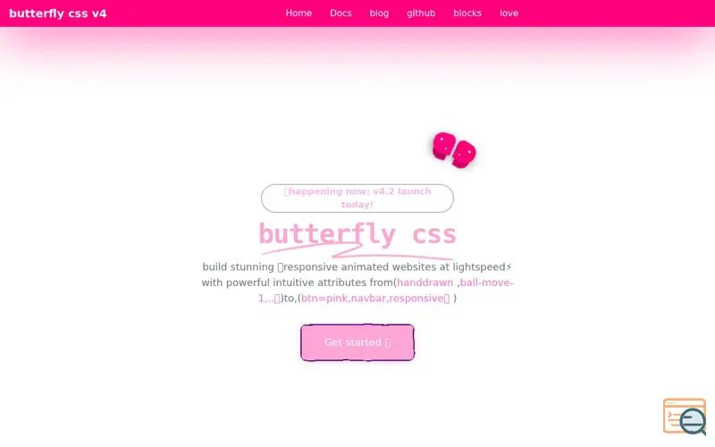 Screenshot of butterfly css v4.2