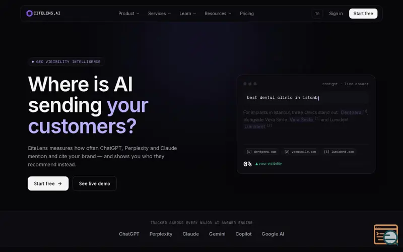 Screenshot of Citelens AI