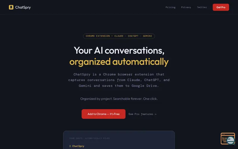 Screenshot of ChatSpry