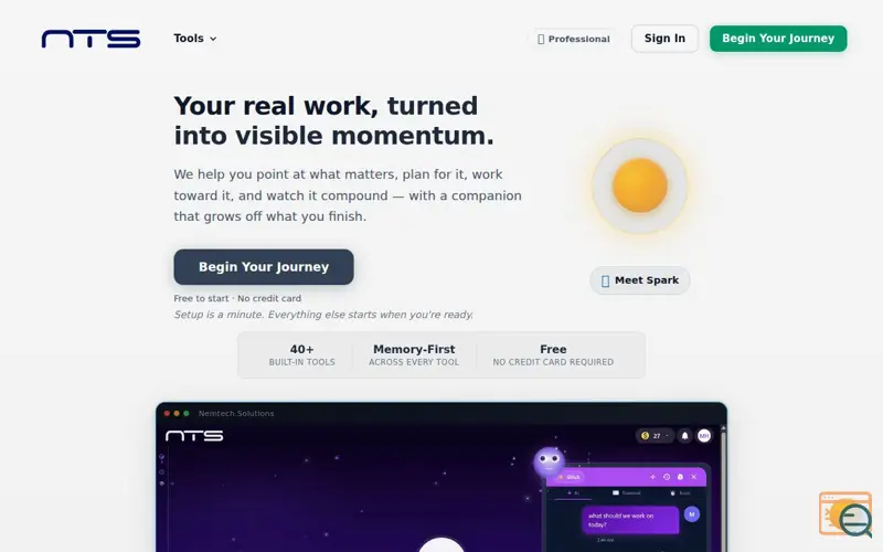 Screenshot of NTS