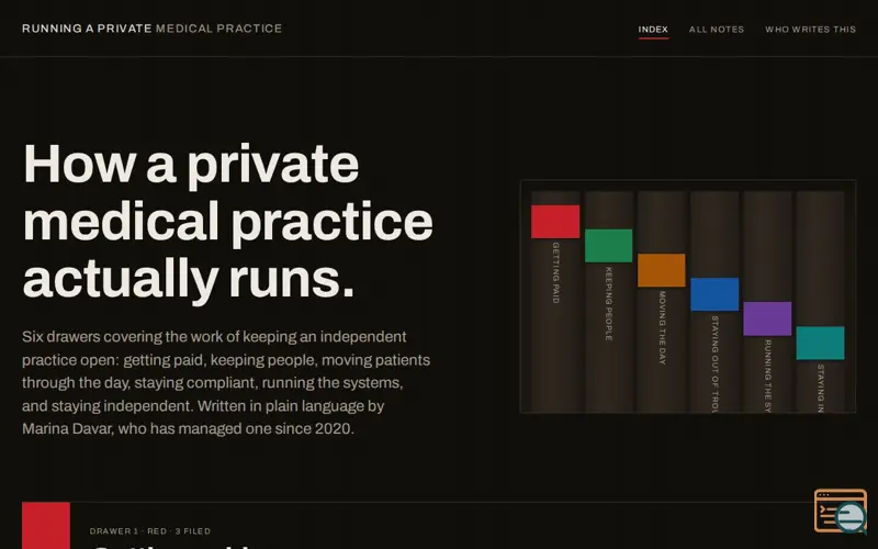 Screenshot of Running a Private Medical Practice — Marina Davar