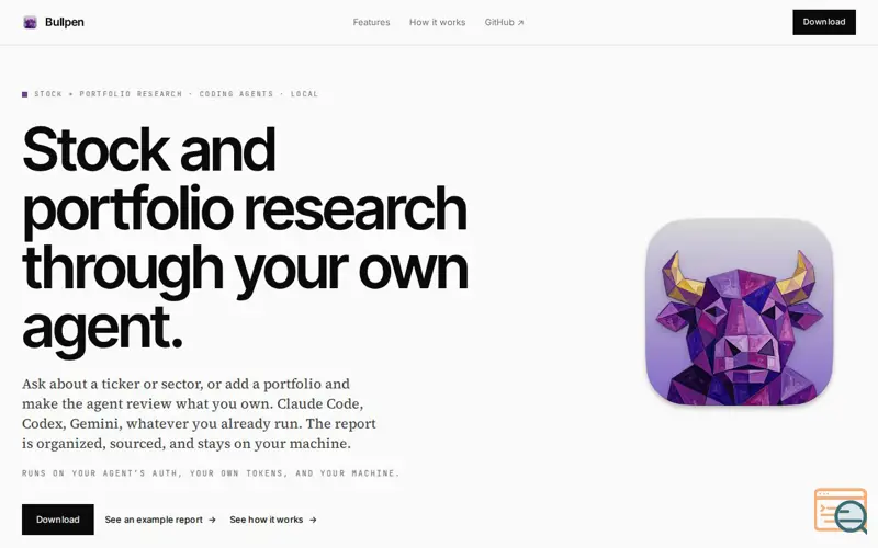 Screenshot of Bullpen.sh